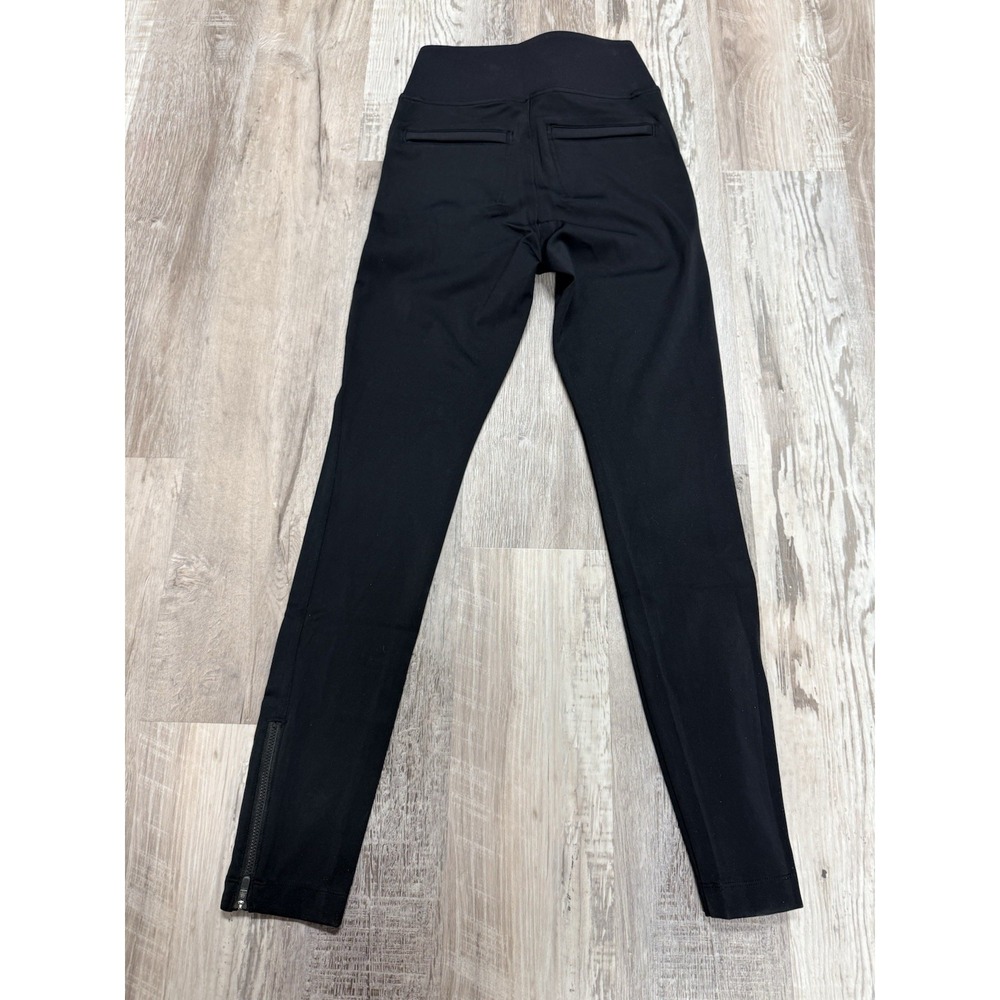 Athleta Skyline Pant XS Black Ponte Pull On Ankle Zip Stretch Work Travel NWOT